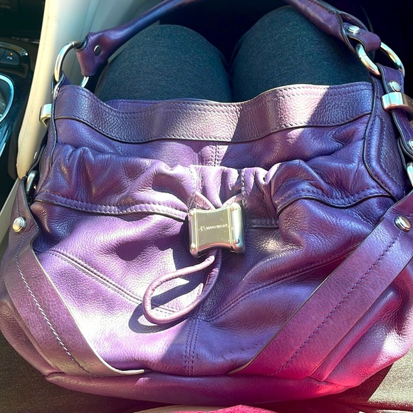 b. makowsky Handbags - b. makowsky Havana North South Copper Metallic Pebble Leather Hobo Bag